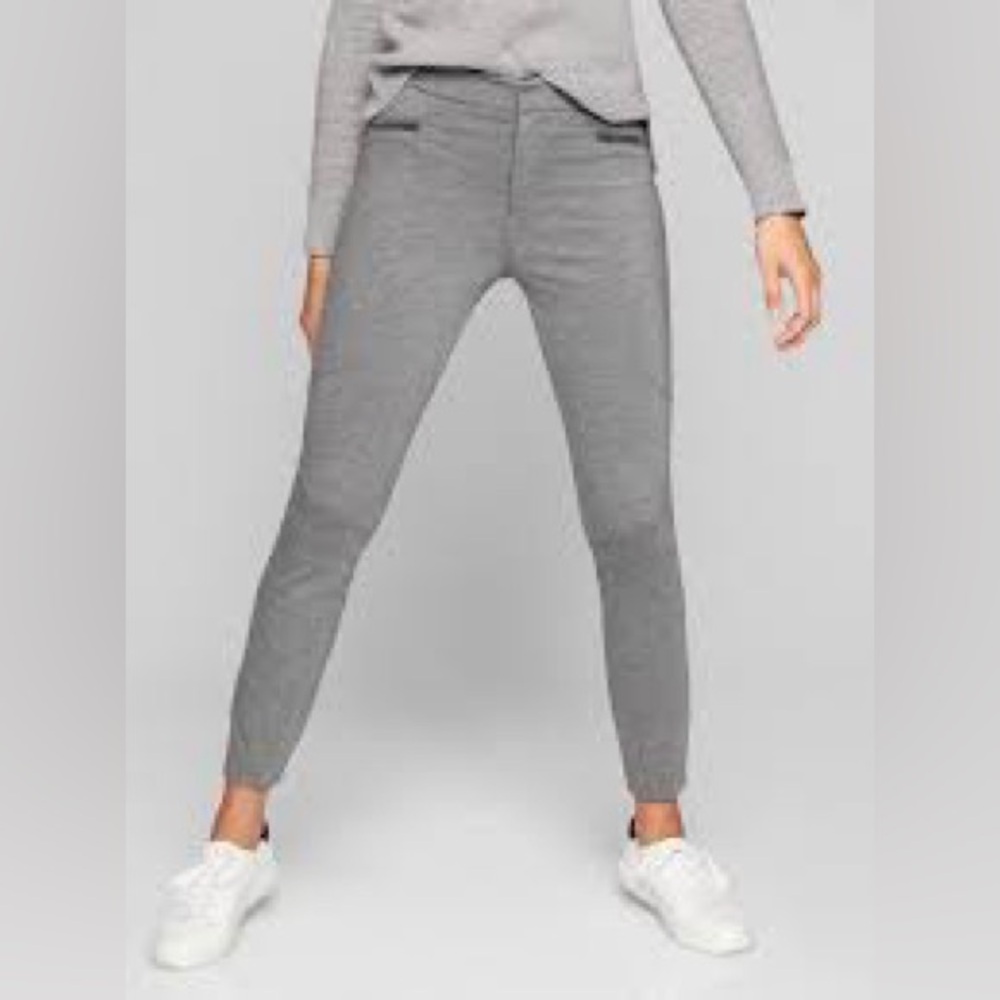 Athleta Ponte Moto Pant in Grey Heather Sz 6